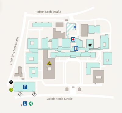Anfahrtsskizze der Pathologie