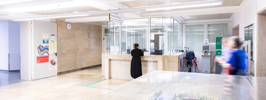 Empfangsbereich am Klinikum Fürth