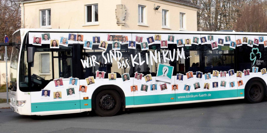 Klinikum Fürth Bus als Infobus zum Aktionstag gegen den Schmerz