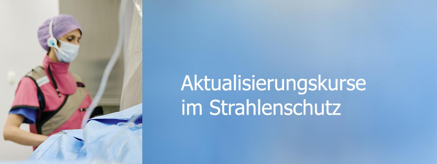 Kardiologische Fachassistentin, daneben: Aktualisierungskurse im Strahlenschutz