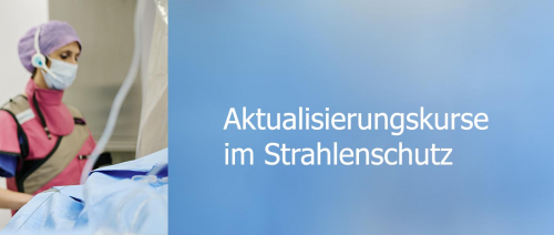 Kardiologische Fachassistentin, daneben: Aktualisierungskurse im Strahlenschutz