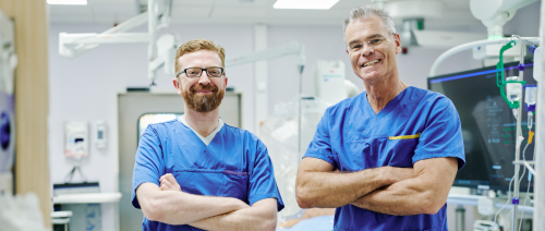 Dr. Pyxaras und Prof. Dr. Rittger