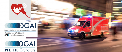 Rettungswagen und Logos zu Echo auf Fränkisch